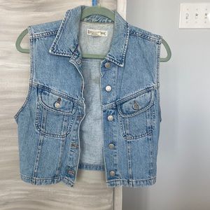 Banana Republic distressed Denim Vest Size M